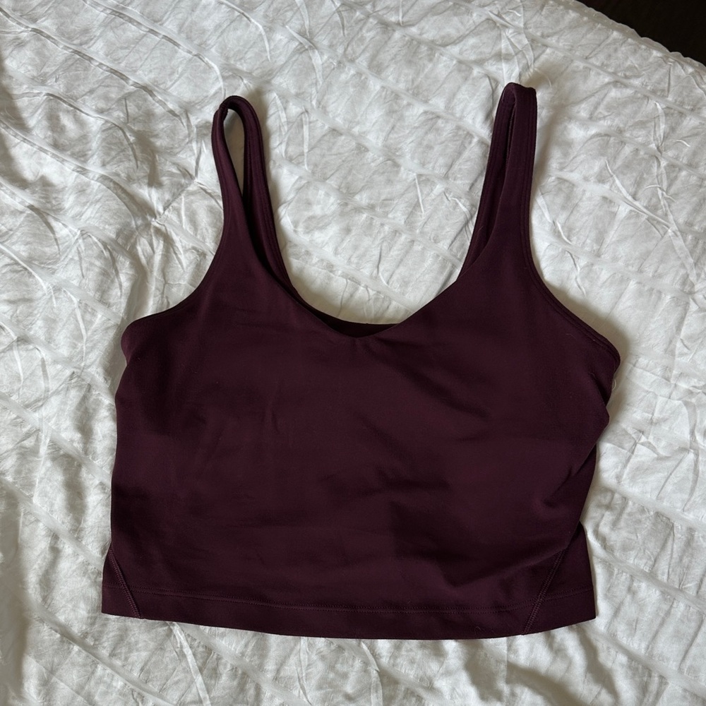 lululemon align tank size 4, burgundy/maroon
